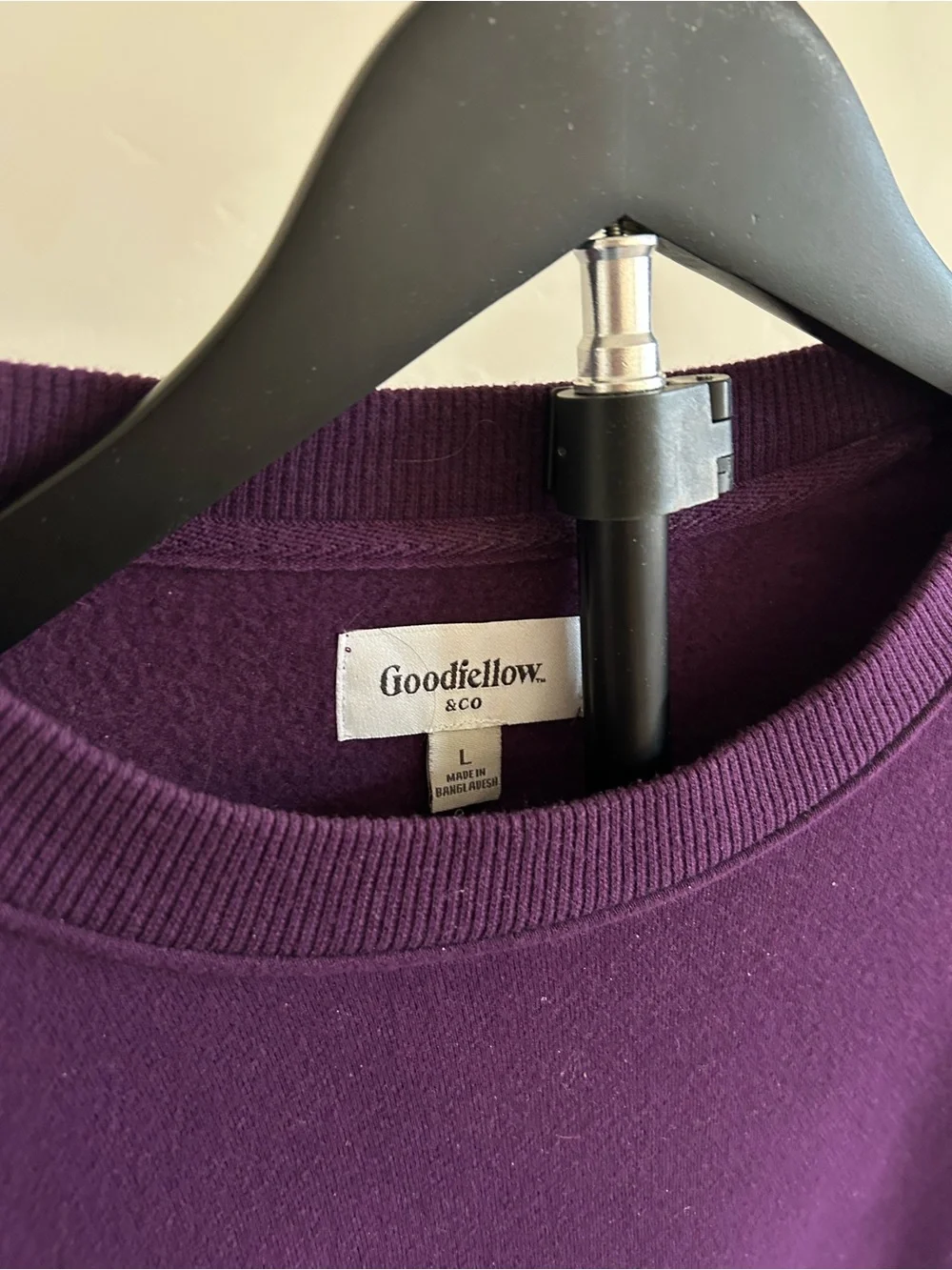 Goodfellow & Co Purple Crewneck Sweatshirt Men’s L Fleece Pullover